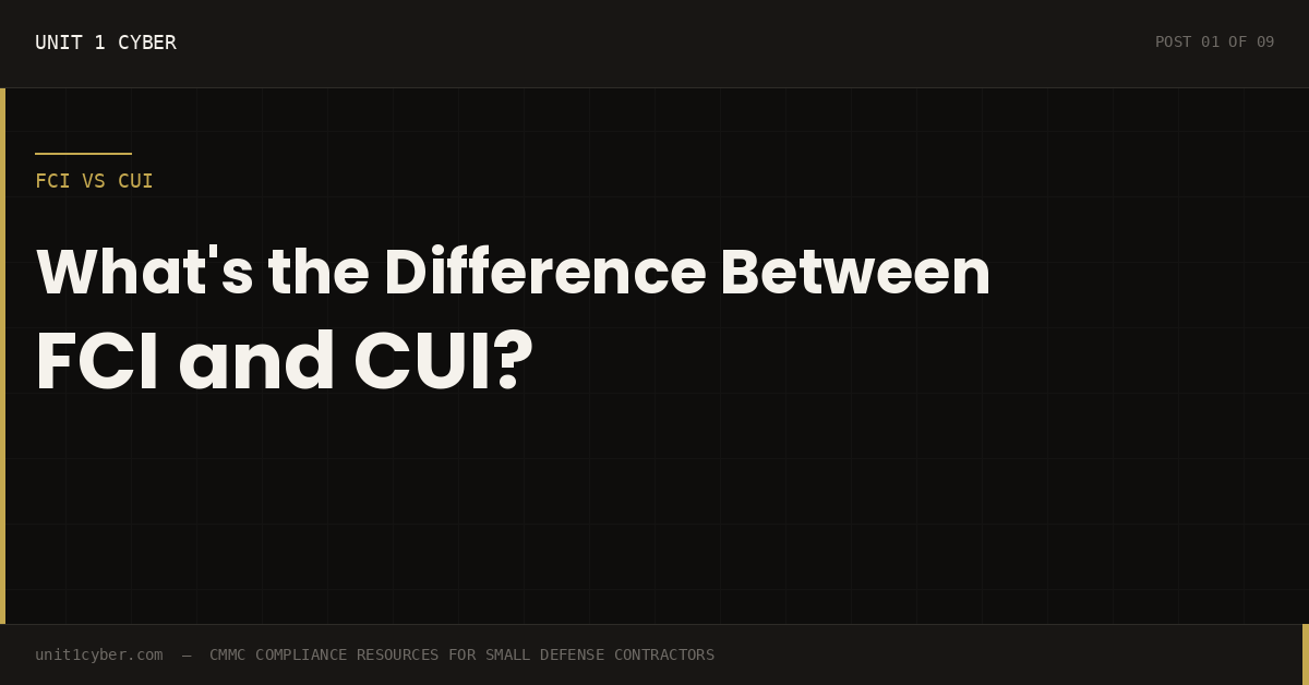 What Is the Difference Between FCI and CUI? (And Why It Matters for Your Contracts)